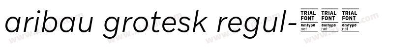 aribau grotesk regul字体转换